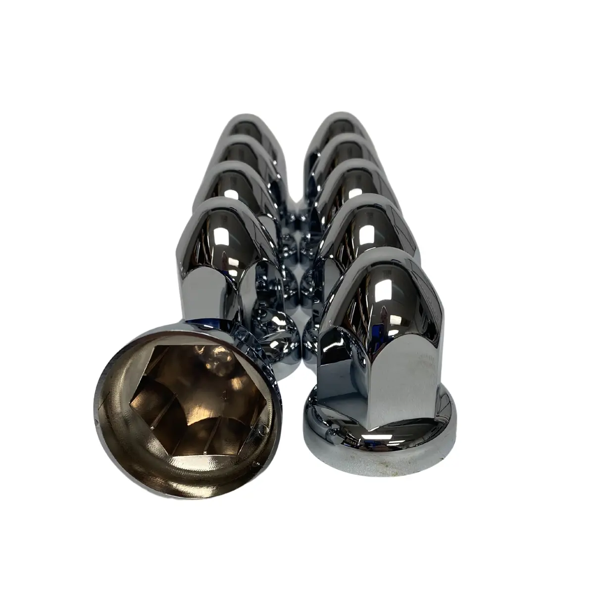 Chrome Plastic Push On Lug Nut Cover, 33Mm 10Pk | 562.A4006cp-Bp10 Automann 1