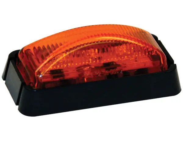 2.5 Inch Amber Surface Mount/Marker Clearance Light Kit With 3 Leds (Pl-10 Connection, Includes Bracket And Plug) | Buyers Products 5622203 1