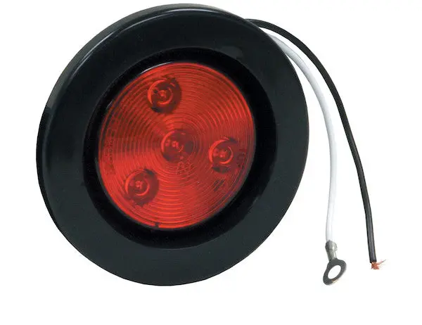 2.5 Inch Red Round Clearance/Marker Light Kit With 4 Leds (Pl-10 Connection, Includes Grommet And Plug) | Buyers Products 5622514 1