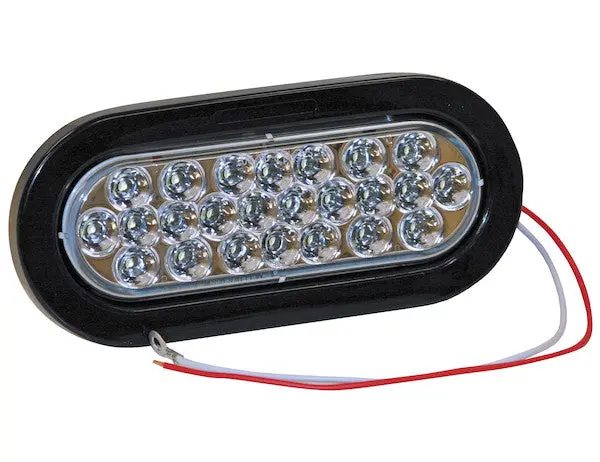 6 Inch Clear Oval Backup Light Kit With 24 Leds (Pl-2 Connection, Includes Grommet And Plug) | Buyers Products 5626324 1