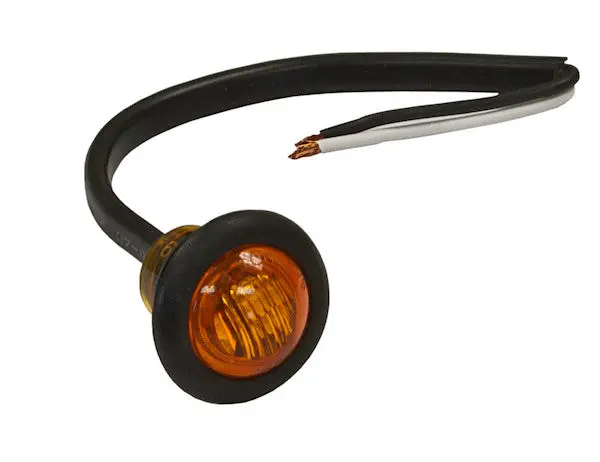 .75" Round 3-Led Amber Marker Clearance Light, Male Bullet Connectionfor Use With Trailers, Service Vehicles, Dump Trucks, Work Trucks | 5627523 Buyers Products 1