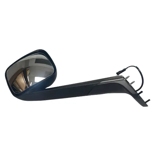 Heated Lh Black Hood Mount Mirror For Freightliner | 563.46091 Automann 1