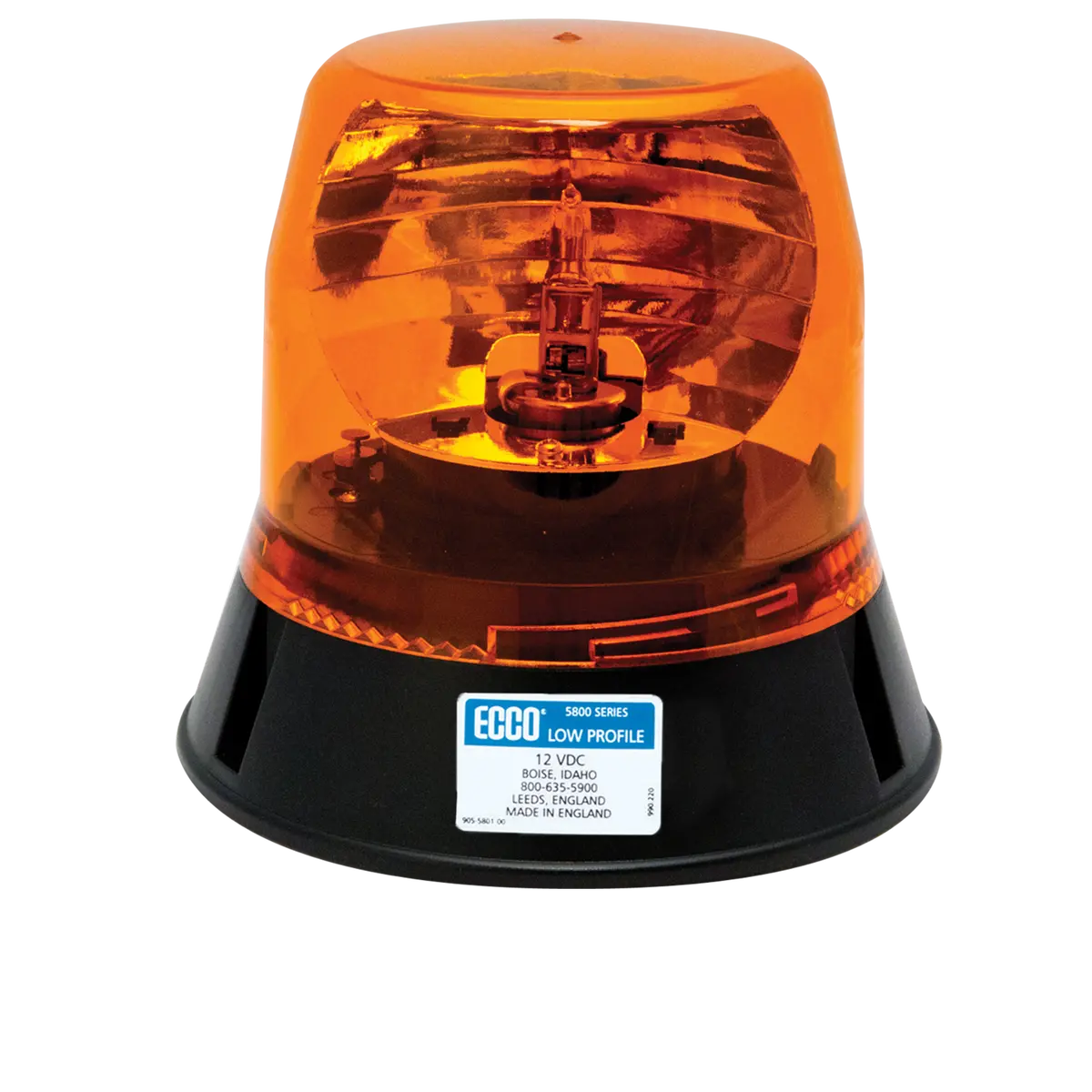 Low Profile Amber Rotating Led Beacon Light, 3 Bolt Mount | Ecco 5813A 1