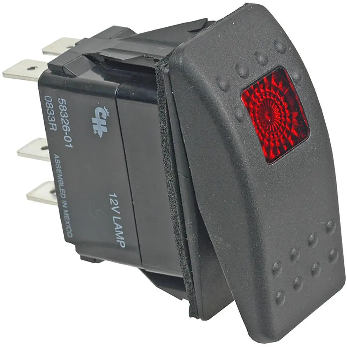 Plastic Rocker Switch, Panel Snap In | 58326-01Bx Cole Hersee 1