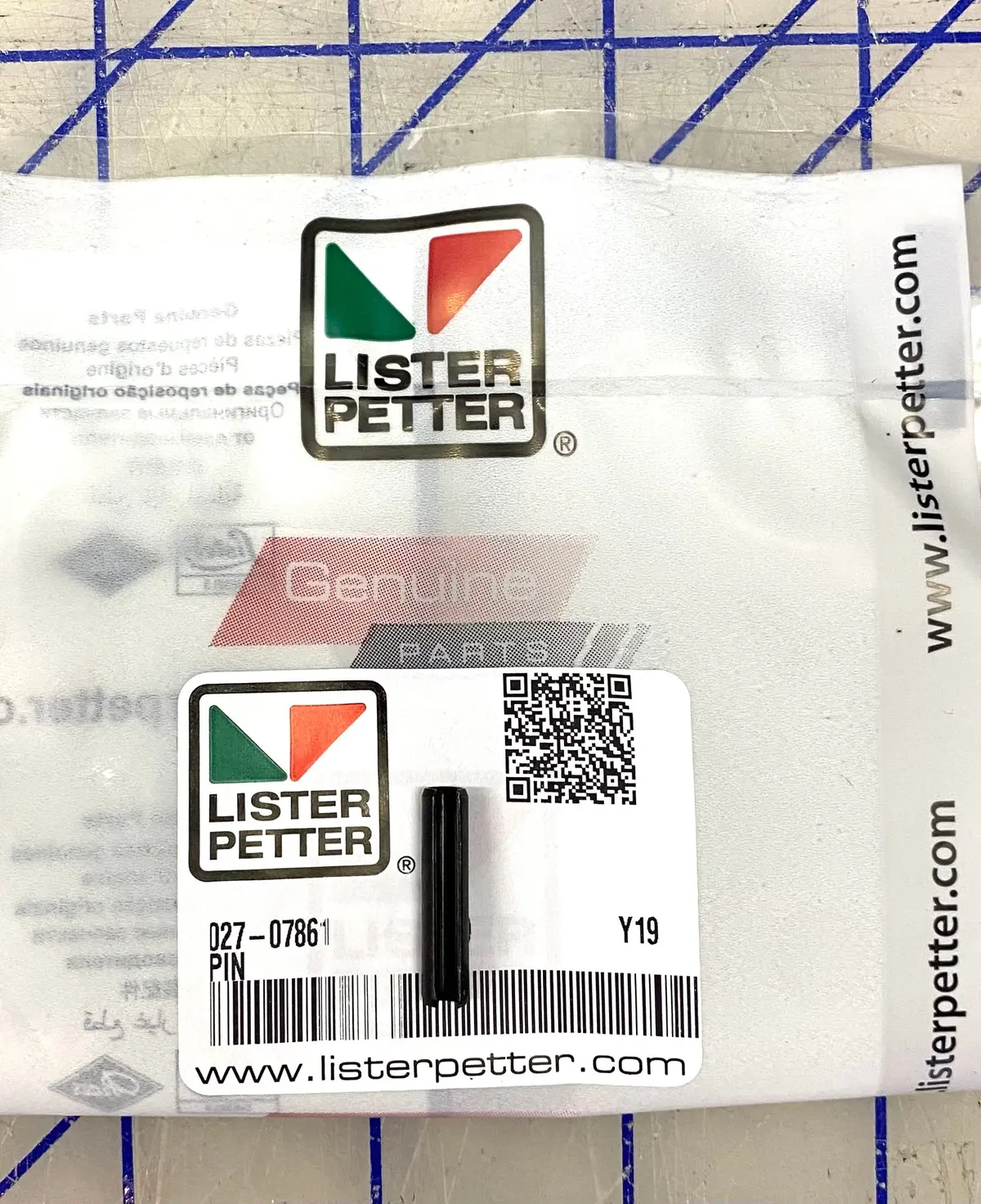 027-07861  Pin, Commonly Used Through Out The Lister Petter Line Of Engines. Lt Series. Superseded Part Numbers Were 272-00194 And 272-00669. 1