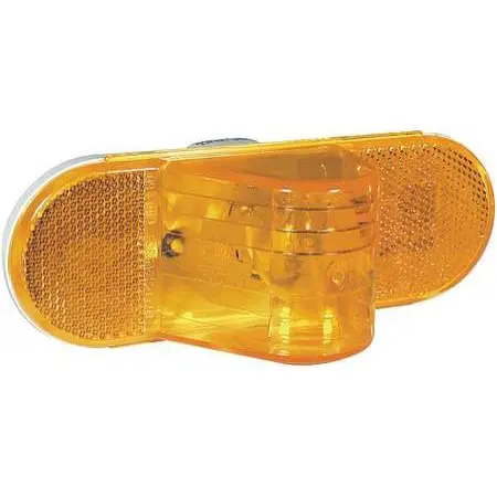 60 Series Incandescent Yellow 2" X 6" Oval Side Turn Signal, Pl-3 Connection & Horizontal Grommet Mount | Truck-Lite 60215Y3 1
