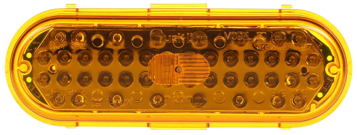 60 Series Yellow Led 6" Oval Front/Park/Turn Light, Fit 'N Forget & Grommet Mount | Truck-Lite 60290Y 1