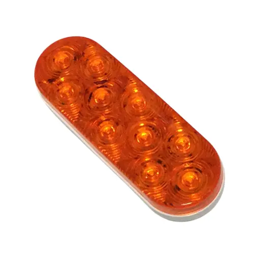 6" Led Amber Oval Flashing Amber Led Strobe Light | 605501-02Sb Federal Signal 1