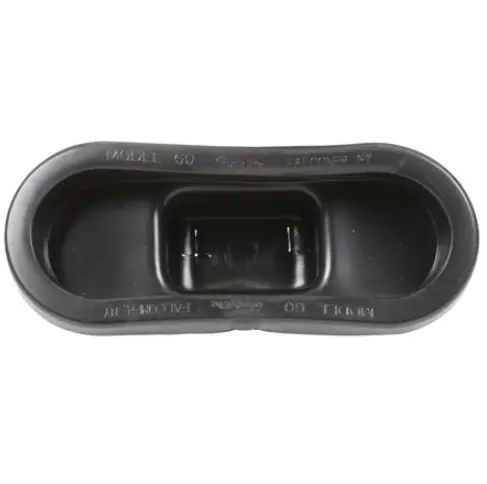 60 Series 2" X 6" Oval Black Pvc Grommet Mount With Closed Back | Truck-Lite 60704 1