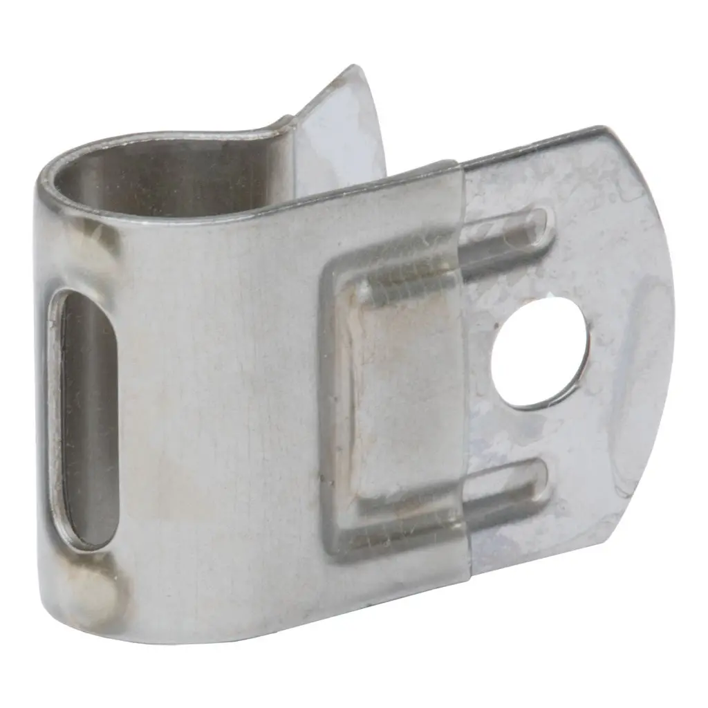 3/4" Plastic-Coated Stainless Steel Mirror Clamp (5/16" Holes) | Retrac 607965 1