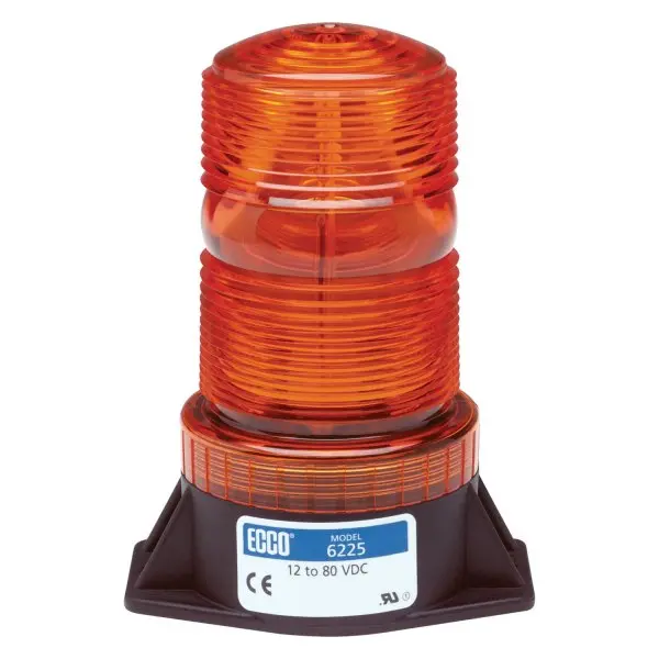 Low Intensity Amber Beacon Strobe Warning Light, 2 Bolt | Ecco 6225A 1