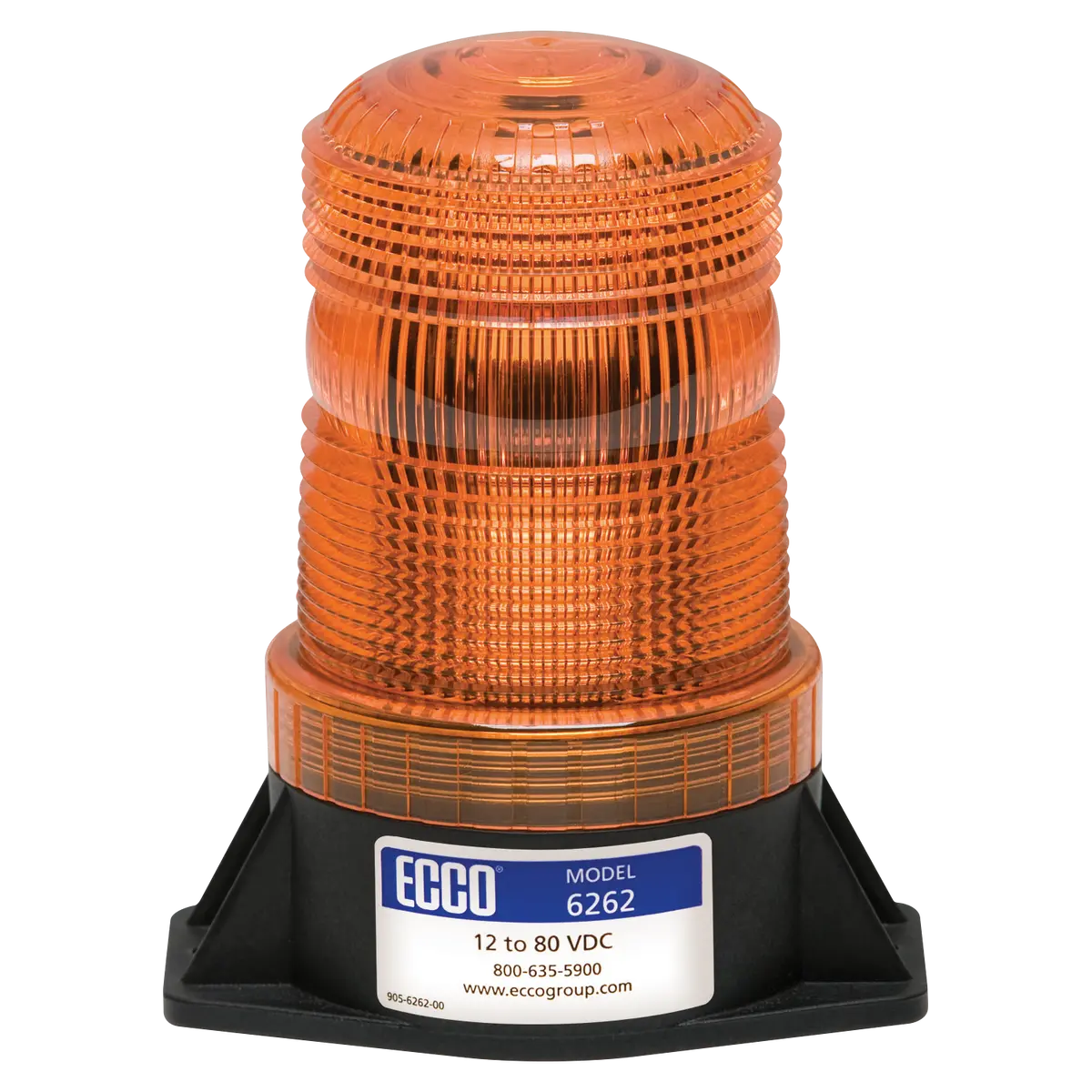 Industrial Led Amber Beacon Strobe Warning Light, 2 Bolt | Ecco 6262A 1
