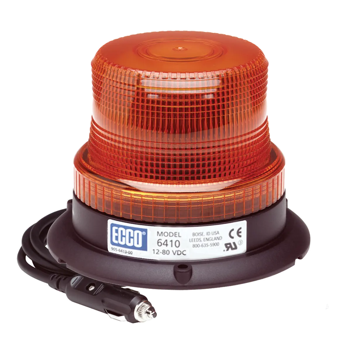 Low Intensity Amber Beacon Strobe Warning Light, Magnet Mount | Ecco 6410A-Mg 1