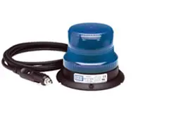 Low Intensity Blue Beacon Strobe Warning Light, Magnet Mount | Ecco 6410B-Mg 1