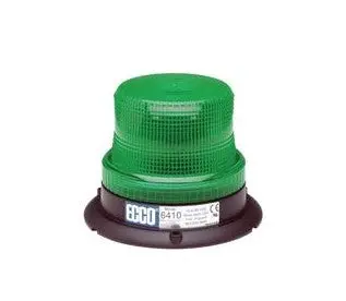 Low Intensity Green Beacon Strobe Warning Light, 3 Bolt Mount | Ecco 6410G 1