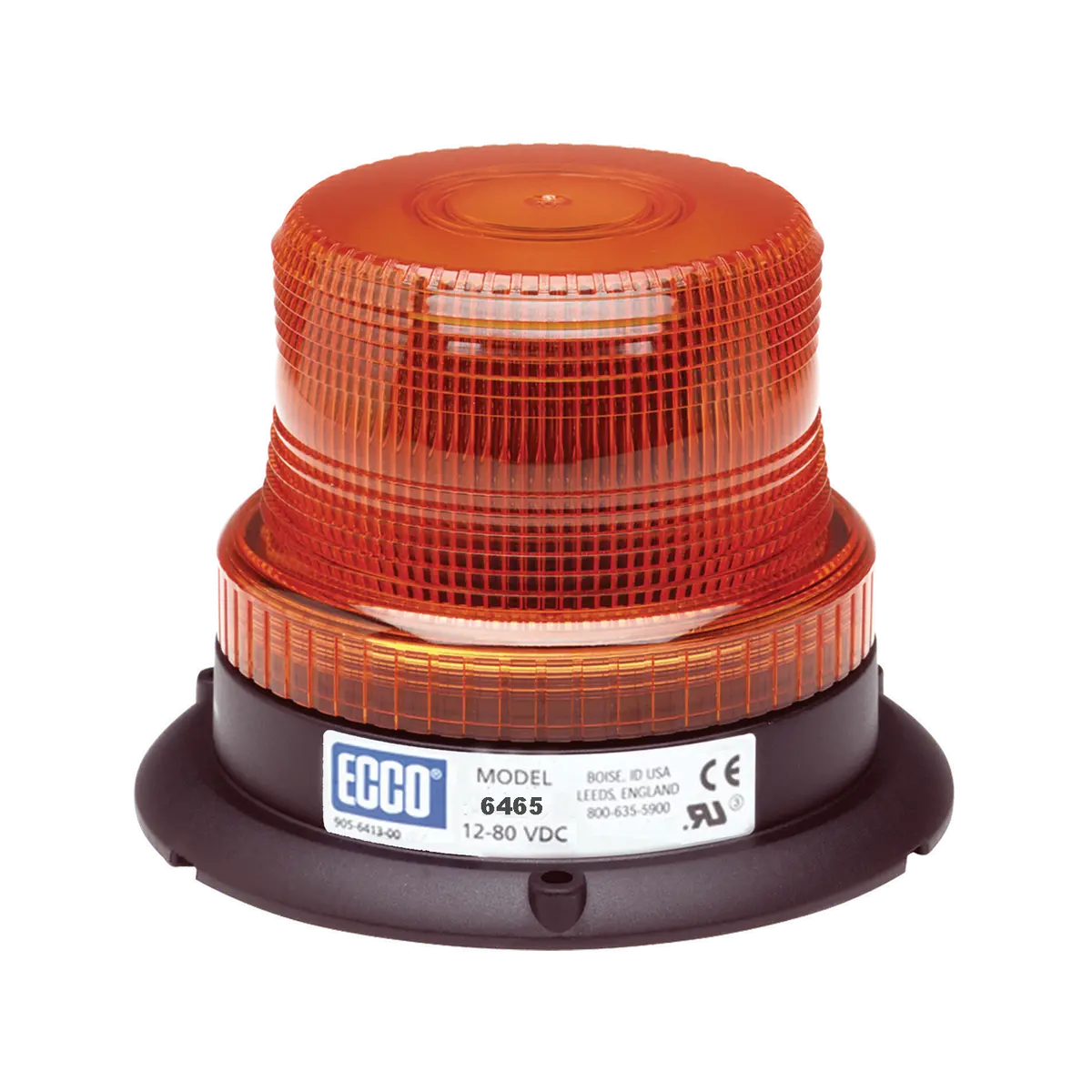 Industrial Led Amber Beacon Strobe Warning Light, 3 Bolt Mount | Ecco 6465A 1