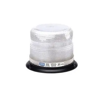 Low Profile Clear Beacon Strobe Warning Light, 3 Bolt Mount | Ecco 6550C 1