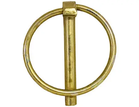Yellow Zinc Plated Linch Pin - 1/4 Diameter X 1-3/4 Inch Long With Ring | Buyers Products 66000 1