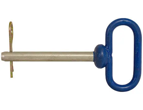Blue Poly-Coated Handle On Steel Hitch Pin - 7/8 X 4-1/2 Inch Usable Length | Buyers Products 66122 1
