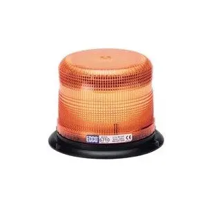 Low Profile Amber Beacon Strobe Warning Light, 3 Bolt Mount | Ecco 6710A 1