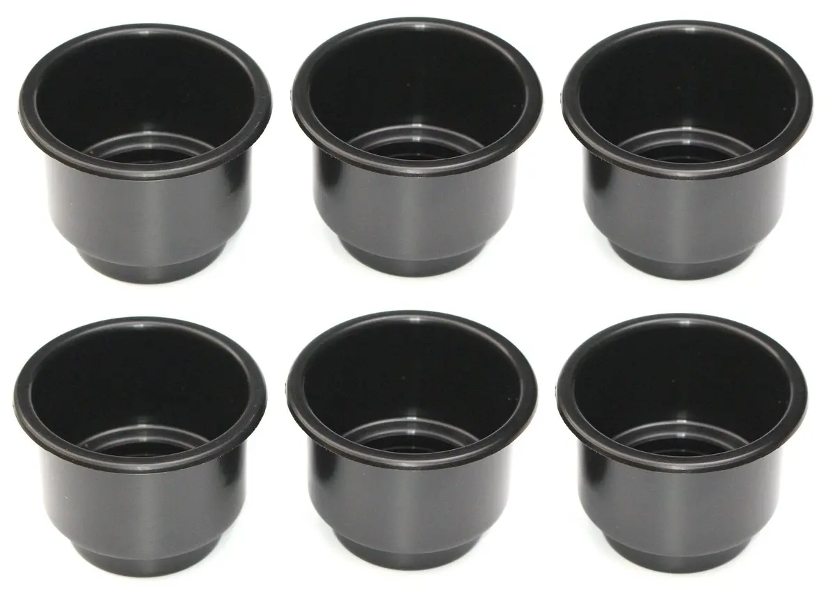 3 5/8 Black Jumbo Cup Boat Rv Car Truck Pool Table Sofa Inserts Large Size 5