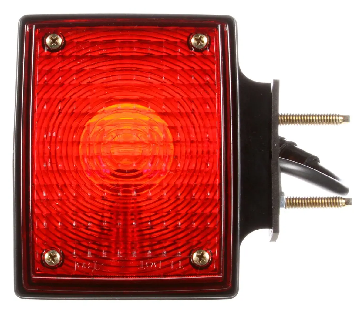 4" Square Red/Yellow Dual Face Rh Pedestal Light, 2 Stud Mount | Truck-Lite 70357 1