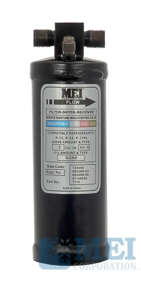 Freightliner 8" Steel A/C Reciever Drier, 2.5" Diameter | Mei/Air Source 7118 1