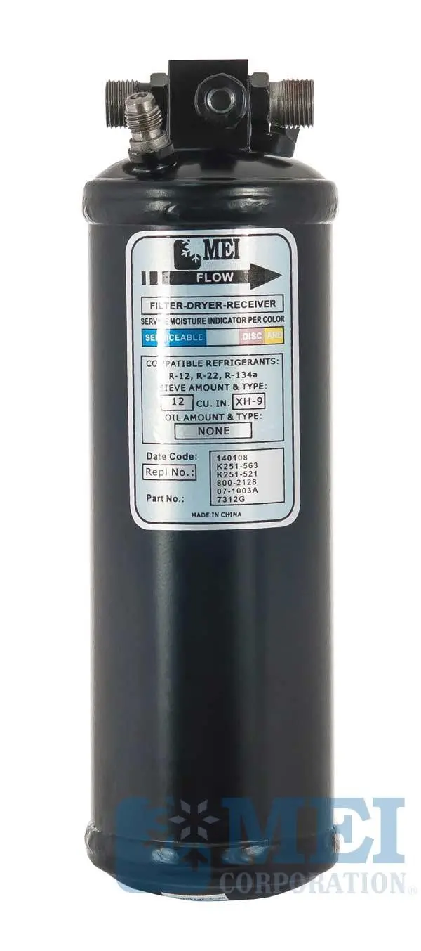 10" Steel A/C Reciever Drier For Kenworth Trucks, 3" Diameter | Mei/Air Source7132 1