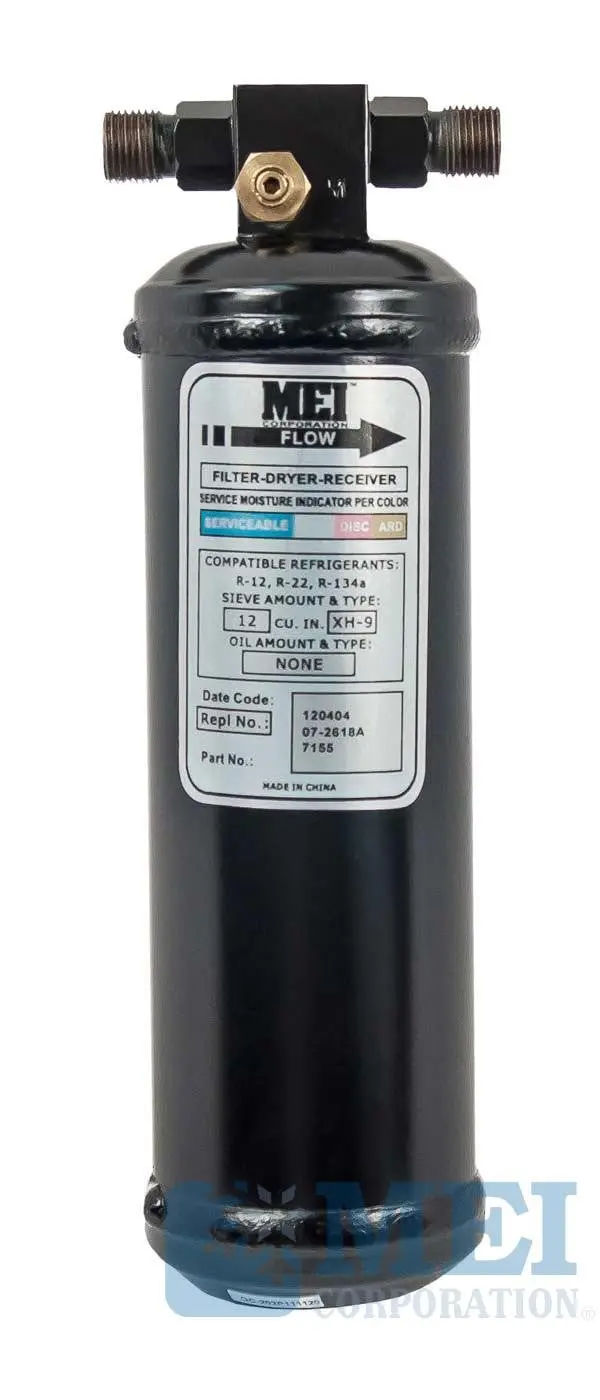 10" Steel A/C Receiver Drier For Red Dot - Multi Applications, 2.75" Diameter | Mei/Air Source 7155 1