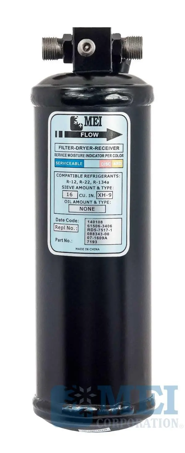 10" Steel A/C Receiver Drier For Western Star Trucks, 3" Diameter | Mei/Air Source 7193 1