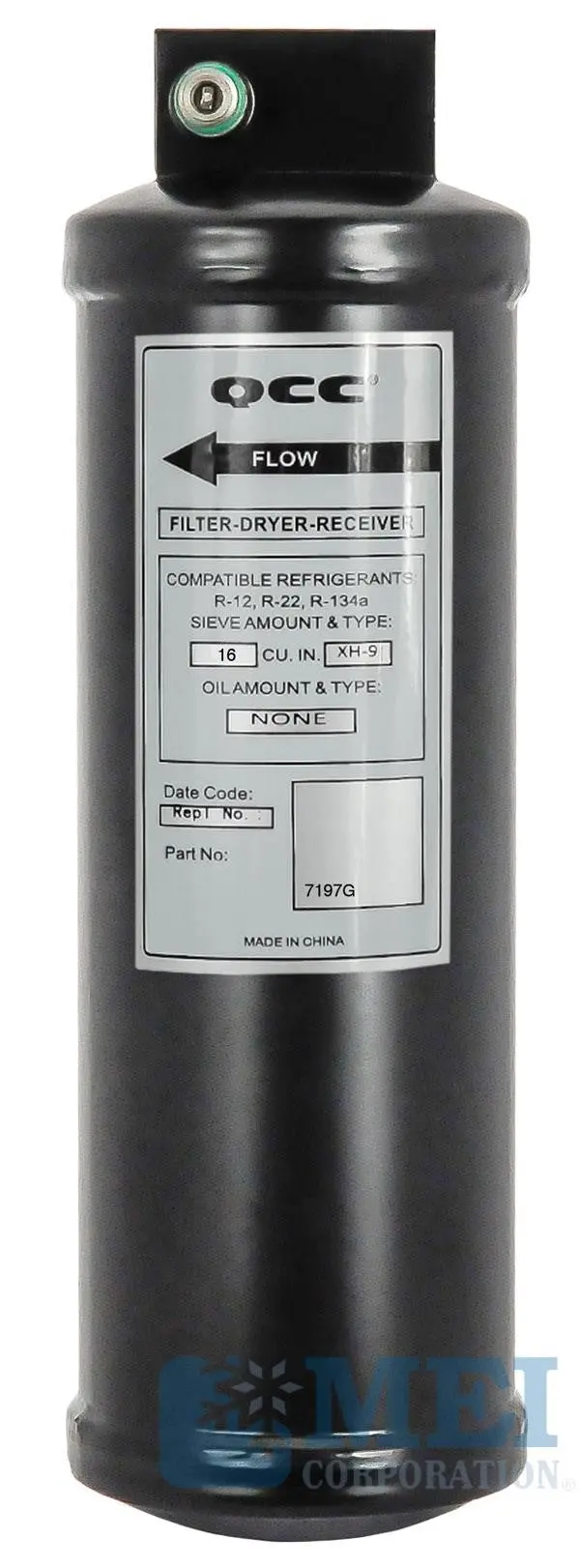 10" Steel A/C Reciever Drier For Freightliner Trucks, 3" Diameter | Mei/Air Source7197g 1