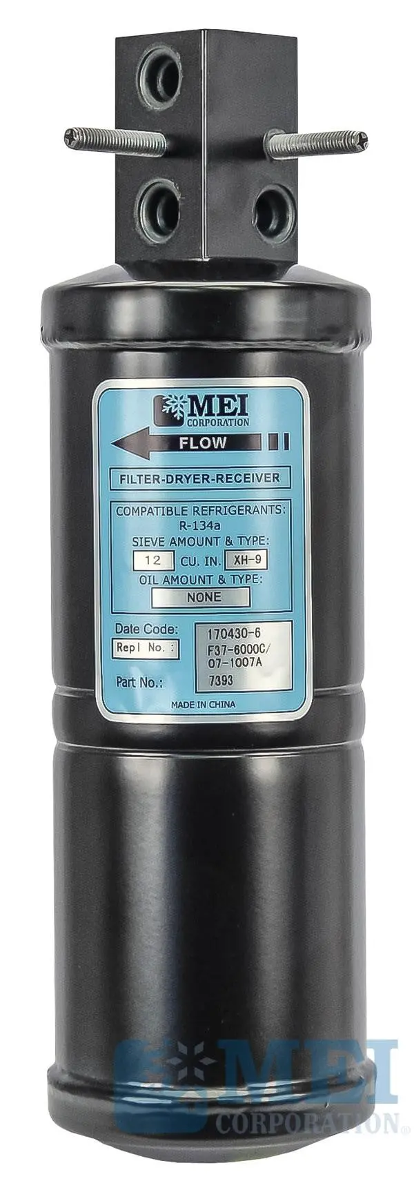 11" Steel A/C Reciever Drier For Kenworth Trucks, 3" Diameter | Mei/Air Source 7393 1