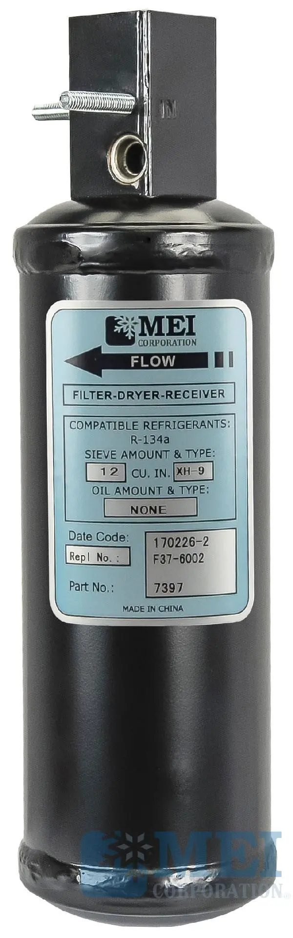 11" Steel A/C Receiver Drier For Kenworth Trucks, 3" Diameter | Mei/Air Source 7397 1