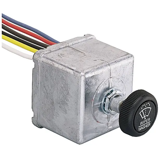 6 Position Electronic Windshield Wiper Switch, Six 16Ga Wires | 75600-04Bx Cole Hersee 1