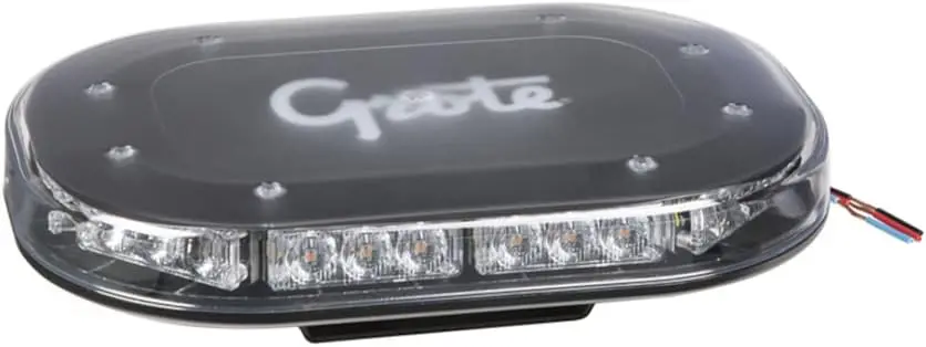 Amber Low Profile Compact Led Light Bar, Permanent Mount | 77223 Grote 1