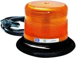 5" Amber Beacon Light With Vacuum Mount | 7965A-Vm Ecco 1
