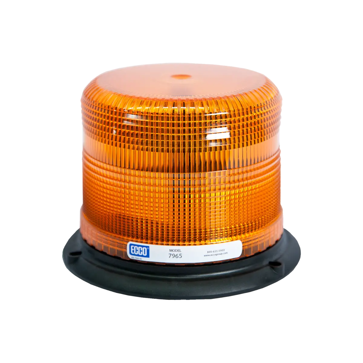 5" Amber Beacon Strobe Warning Light 3 Bolt Mount, 11 Flash Patterns | Ecco 7965A 1