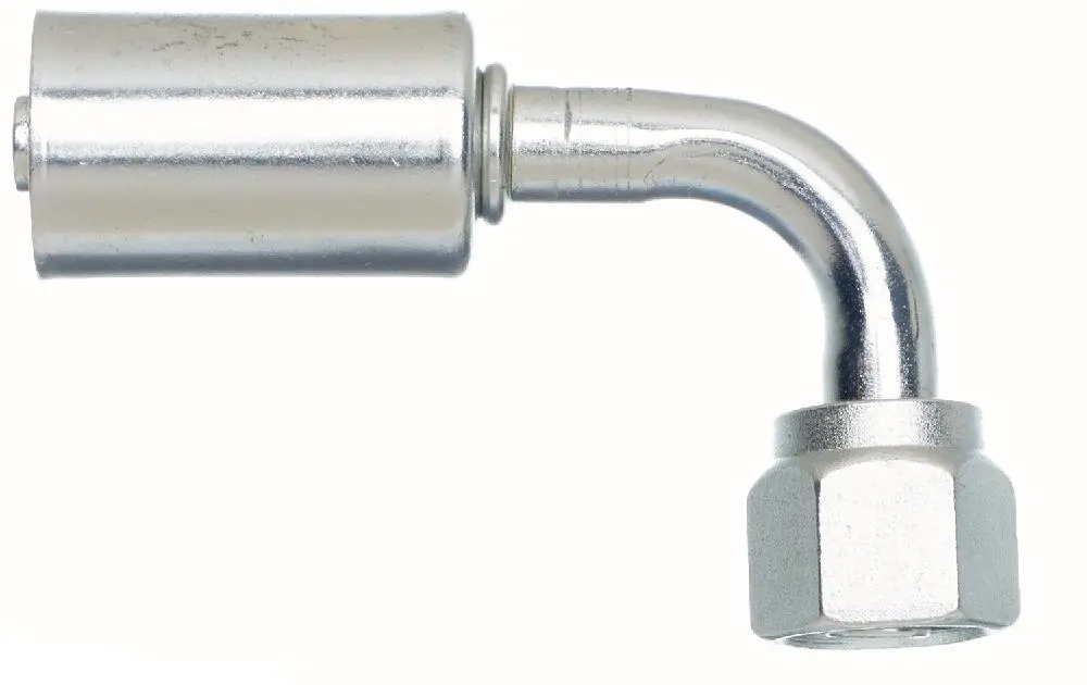 Female Sae Tube O-Ring Nut Swivel - 90 Bent Tube - Steel (Polarseal Aca) | G45592-1010S Gates 1