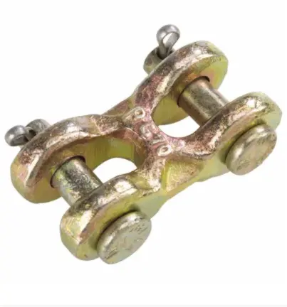 7/16-1/2 Yellow Zinc Transport (G70) Double Clevis Link | 8057635 Peerless - Security Chain 1