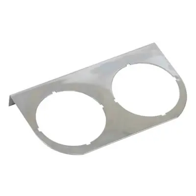 Chrome 2-1/16" 2-Hole Gauge Panel | 814143F Stewart Warner 1