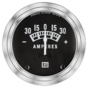 Polished Internally Shunted Ammeter, 30-0-30 A | 82200 Stewart Warner 1