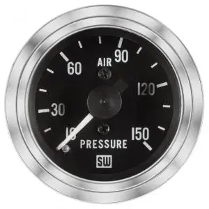 Deluxe Dual Air Pressure Gauge, 10-150 Psi | 82332 Stewart Warner 1