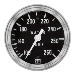 Deluxe Water Temperature Gauge, 100-265 °F | 82409-72 Stewart Warner 1