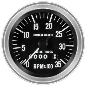 Deluxe Tachometer/Hourmeter, 0-3,500 Rpm | 82688 Stewart Warner 1
