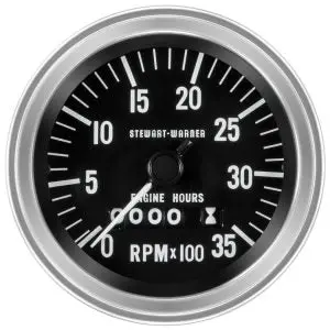 Deluxe Tachometer/Hourmeter, 0-3,500 Rpm | 82690 Stewart Warner 1