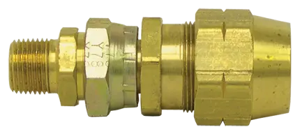 Swivel Type Reusable Hose Brass Fitting, 1/4" Thread (5 Pack) | Tectran 1105 1
