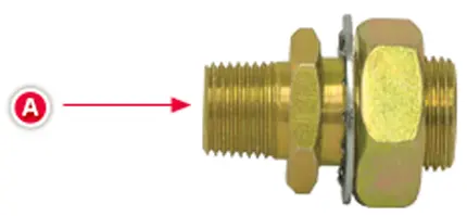 Male To Female 2" Steel Terminal Bolt Frame Fitting (Pack Of 5) | Tectran 115-86 1