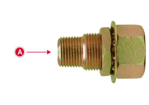 1/2" Male To 1/4" Female Steel Frame Terminal Fittings | 114-84 Tectran 1