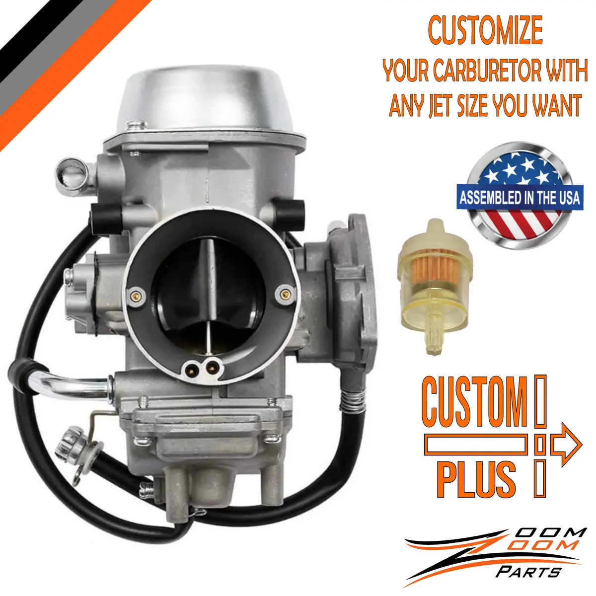 Custom Plus Carburetor For 2002 - 2008 Yamaha Grizzly 660 Yfm 660 4X4 4Wd Atv 1