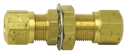 3/8" Tube Dot Push Lock Bulkhead Union Fitting For Nylon Tubing (Pack Of 10) | 1377-6 Tectran 1